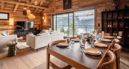 Gorgeous 6-room chalet, jacuzzi and sauna, near slopes in La Plagne Montalbert
