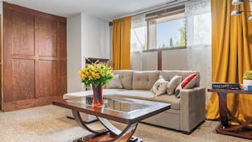 Télévision, cheminée, espaces bureaux