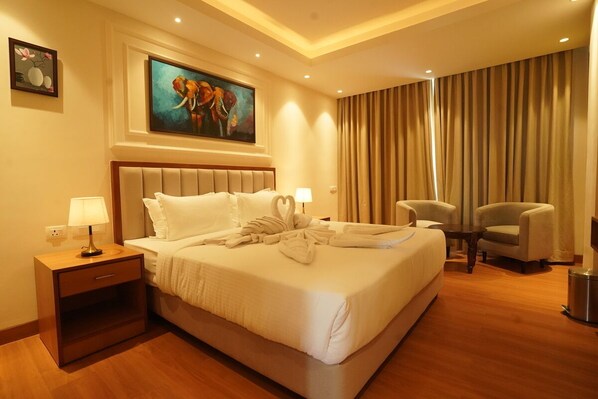 Chambre Deluxe | Bureau, fer et planche à repasser, Wi-Fi gratuit