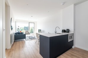 Deluxe Apartment, Balcony | Living area | TV - Cornerstone Two  (Dublin)