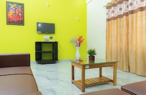 Family Apartment, City View | Living area | TV - Coorg Residency Homestay (Somvarpet)
