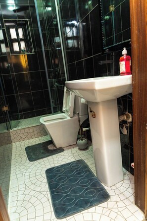 Dusche, Handtücher, Toilettenpapier