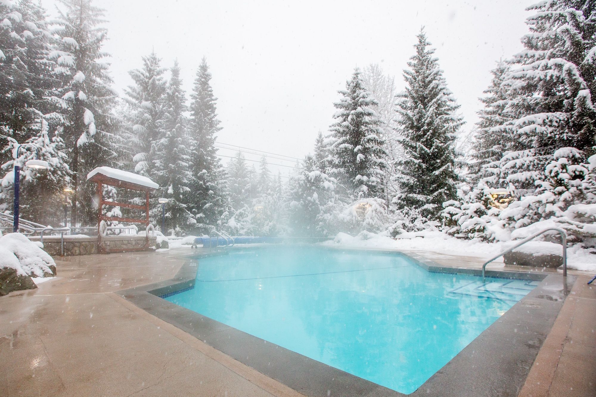 A heated pool