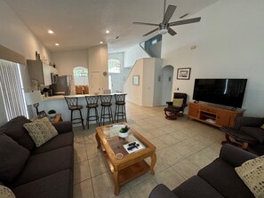 House, Multiple Beds, Pool Access, Pool View (Julliard Villa) | Living area - Julliard Villa (Davenport)