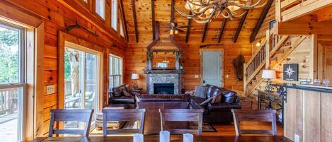 TV, fireplace, DVD player