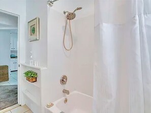 Hair dryer, towels