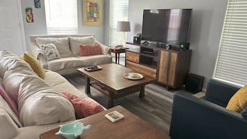 Smart TV, DVD player, books