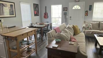 Smart TV, DVD player, books