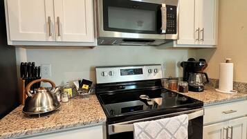 Microwave, oven, stovetop, dishwasher