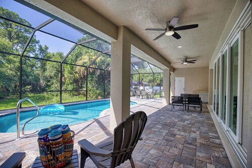 Open Concept home with Heated Pool in peaceful North Port
3 Bdrm, 4 Bath + Den