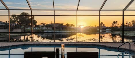 Piscine extérieure, piscine chauffée