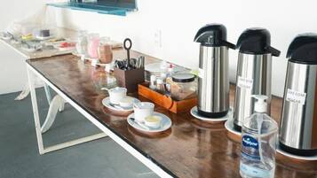 Free daily self-service breakfast