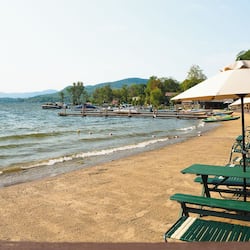 Private beach, sun-loungers