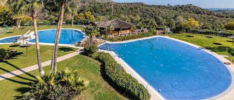 A heated pool