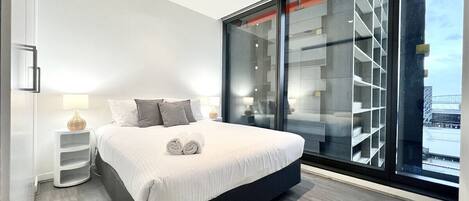 2 bedrooms, iron/ironing board, travel cot, WiFi