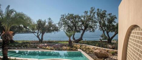 Piscine extérieure, piscine chauffée