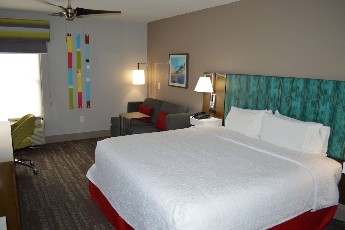 Standard Room, 1 King Bed, Non Smoking (Walk-in Shower;with Sofabed) | Desk, laptop workspace, blackout drapes, free cribs/infant beds