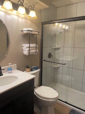 Hair dryer, towels, soap, shampoo - Cozy mountain retreat for rent (Blakeslee)