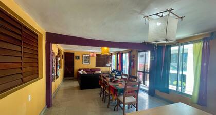 Full house for 14 guests. A/C, TV, Wi-Fi, kitchen, dining and living room. Near beaches and downtown