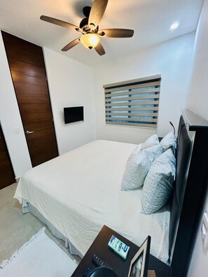 1 bedroom, iron/ironing board, travel crib, free WiFi