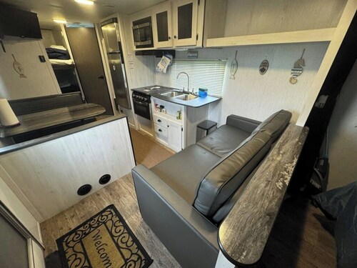 Nice RV with AC in charming Holly Beach steps from the beach