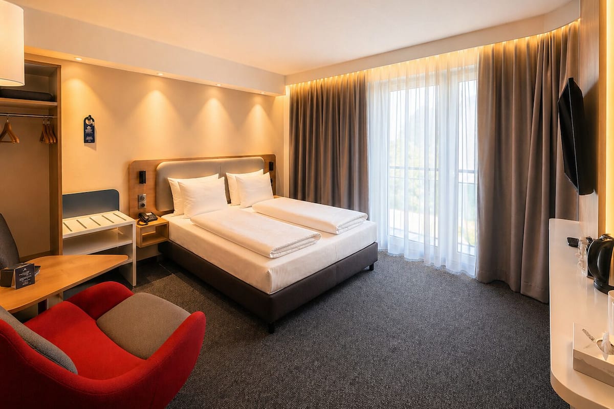 Chambre Standard, 1 grand lit, accessible aux personnes à mobilité réduite (Accessible)