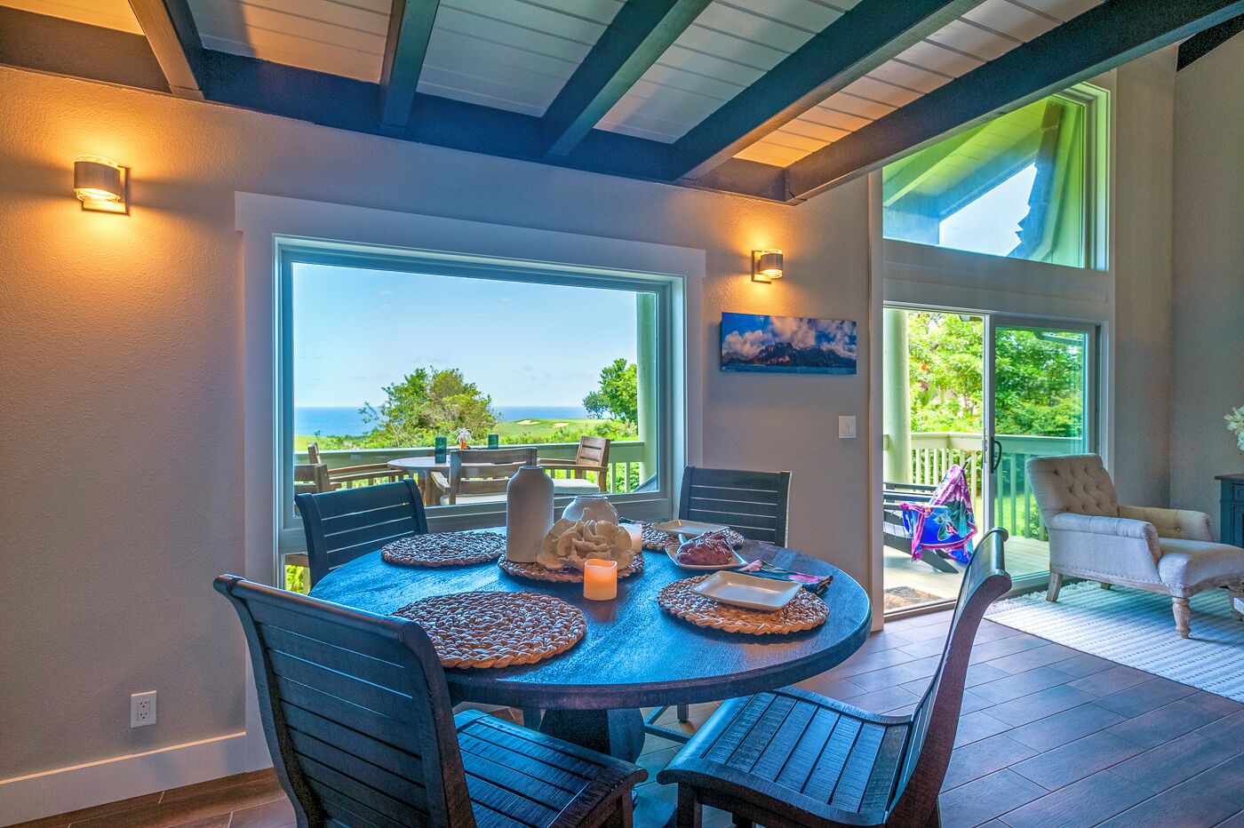 Condo, várias camas, varanda, vista para o oceano (16B) | Opções para refeição