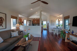 House, Multiple Beds, Patio, Ocean View (26) | Living area - Hanalei Bay Villa 26 (Princeville)