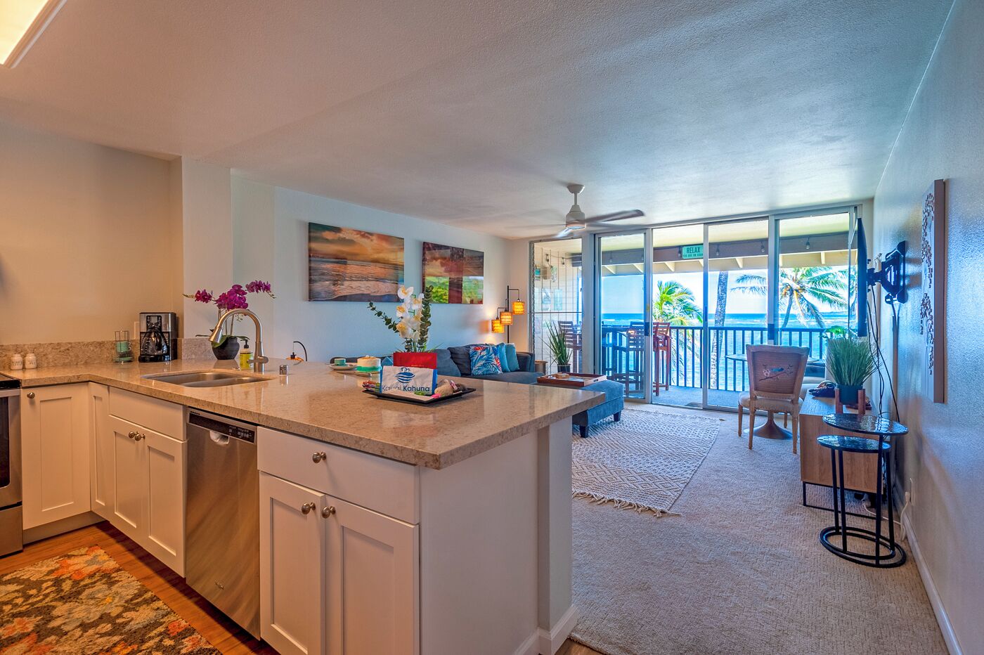 Condo, 1 King Bed, Balcony, Ocean View (302) | Private kitchen | Coffee/tea maker