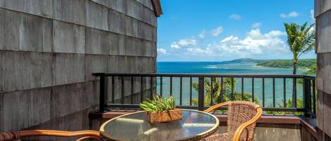 Appart'hôtel, 1 grand lit, balcon, vue océan (E10) | Restauration extérieure