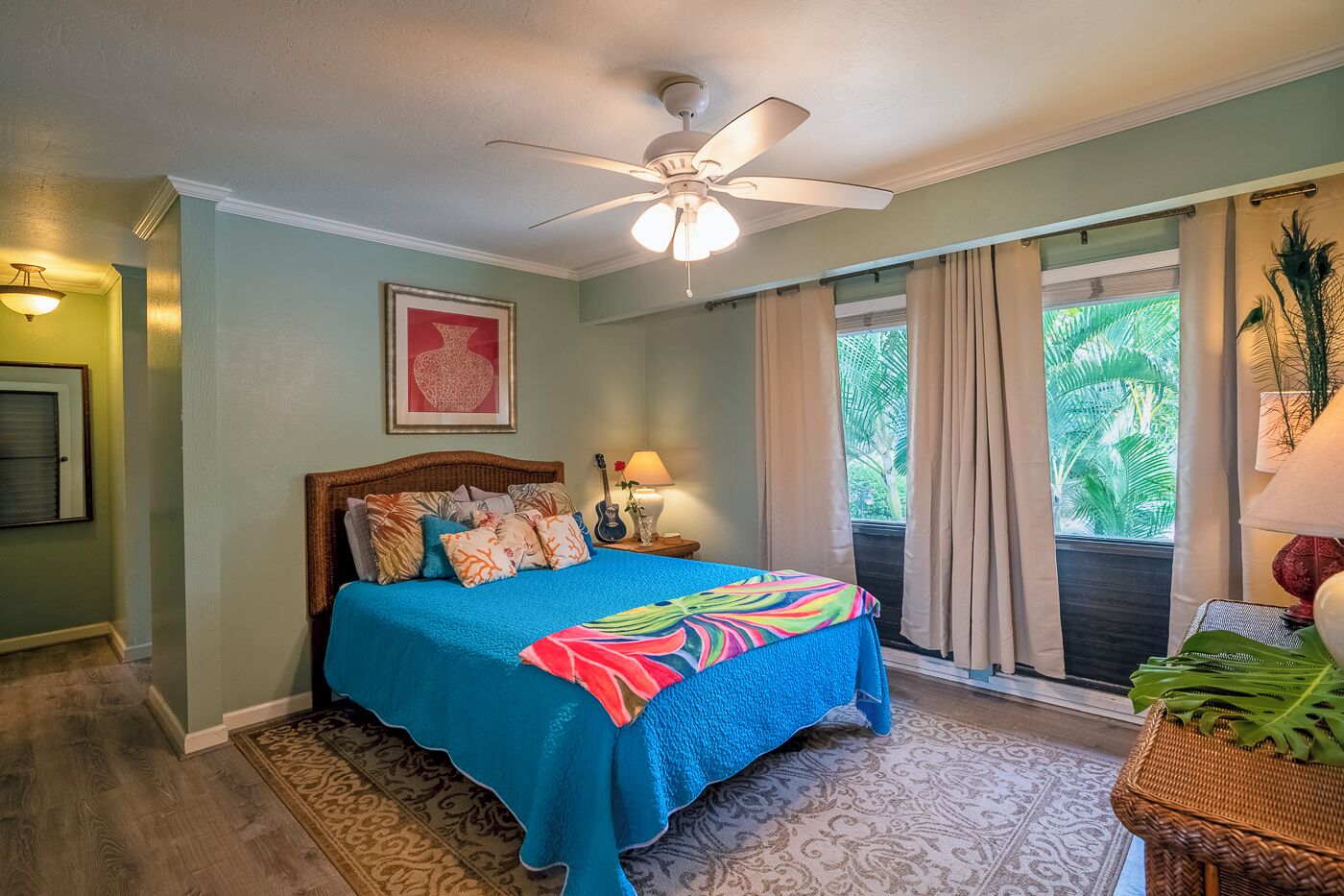 Appart'hôtel, 1 grand lit, bain à remous, vue partielle sur l'océan (123) | 1 chambre, décoration personnalisée, ameublement personnalisé
