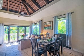 Apartment, Mehrere Betten, Küche, Gartenblick (204A) | Speisen