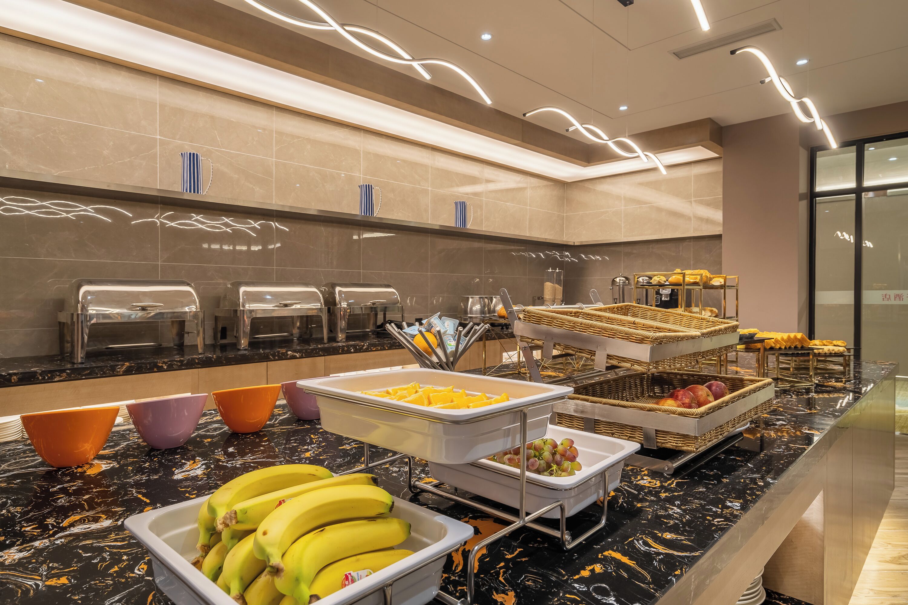 Free daily self-serve breakfast