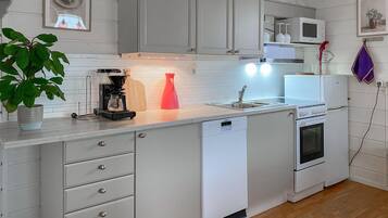 Fridge, oven, stovetop, dishwasher