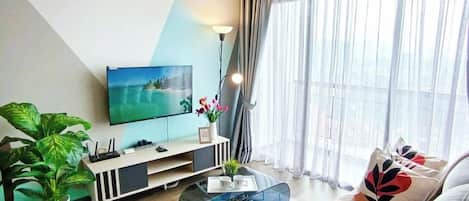 行政公寓 | 起居區 | 32-吋平面電視,提供數位頻道