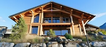 Chalet 'Cœur De Mélèze' with Mountain View, Private Terrace and Wi-Fi
