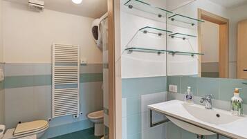 Ducha, secador de pelo, toallas