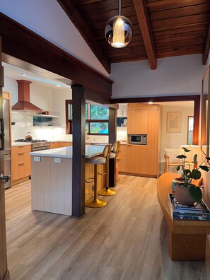 Fridge, microwave, oven, stovetop - Secluded Waterfall House  (Guerneville)