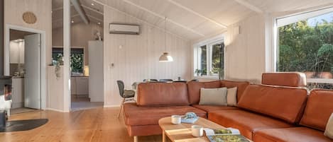 TV, fireplace, table football