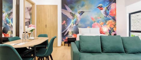 1 makuuhuone, silitysrauta/-lauta, vauvan matkasänky, Wi-Fi