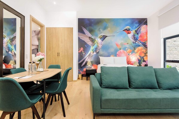 1 makuuhuone, silitysrauta/-lauta, vauvan matkasänky, Wi-Fi