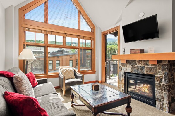 スマートテレビ、暖炉、DVD プレーヤー