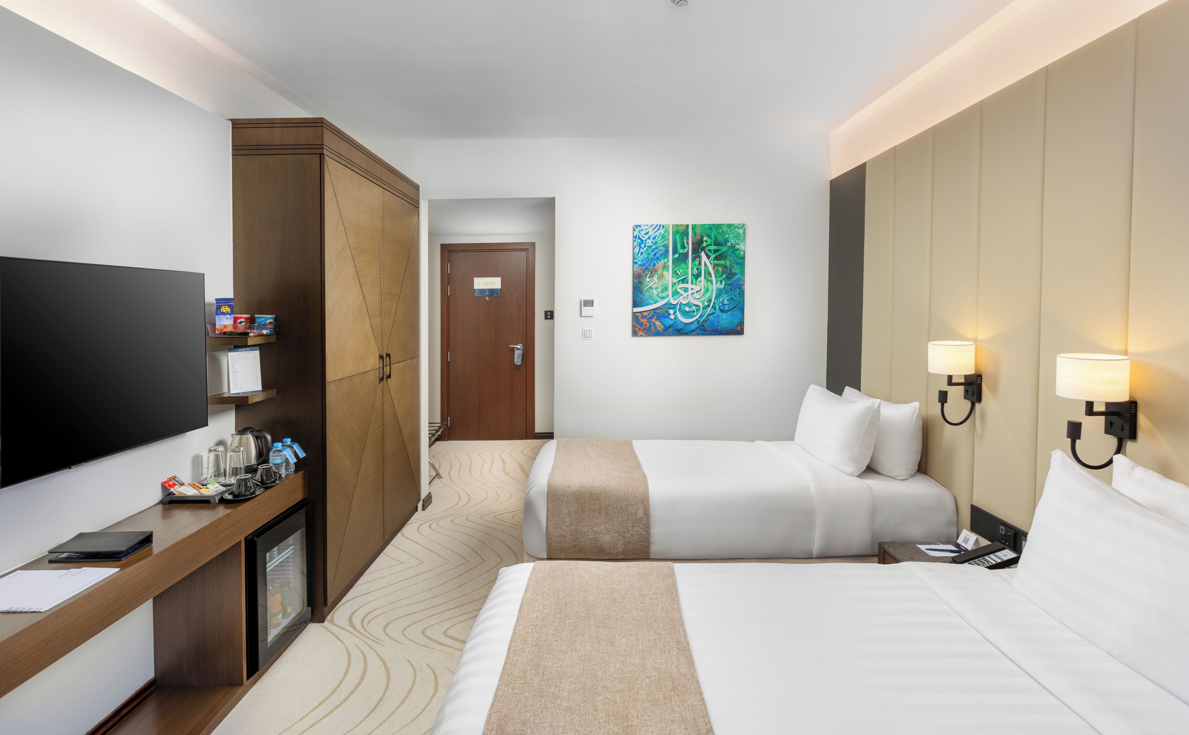 In-room safe, desk, laptop workspace, blackout drapes