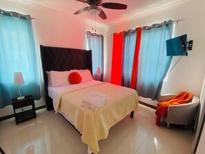 2 bedrooms, iron/ironing board, WiFi, bed sheets