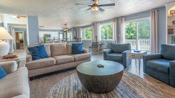 TV, fireplace, video games, offices