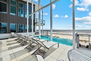 Pool - Sugar Sands Sanctuary: Gorgeous Beachfront Home, Infinity Pool, 5 Masters (St. George Island)