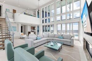 TV - Sugar Sands Sanctuary: Gorgeous Beachfront Home, Infinity Pool, 5 Masters (St. George Island)