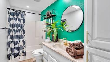 Hair dryer, towels