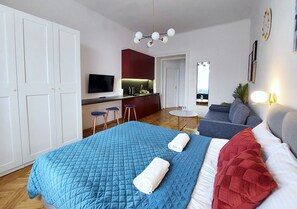 1 soveværelse, skrivebord, strygejern/strygebræt, Wi-Fi