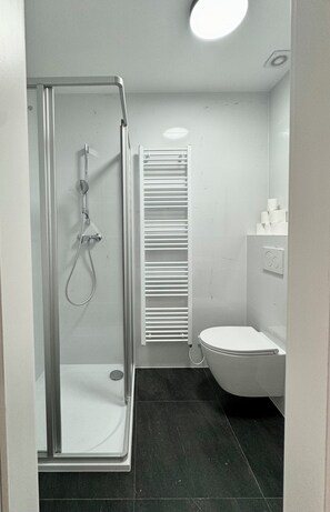 Shower, hair dryer, towels, soap - Charming 1-bedroom apartment in enchanting Prague with WiFi (Hlavní mesto Praha)